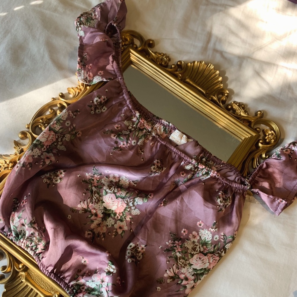 silky off the shoulder crop